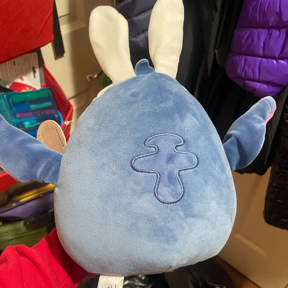 Easter Squishmallow Disney Stitch Eating Chocolate Bunny Wearing Bunny Ears